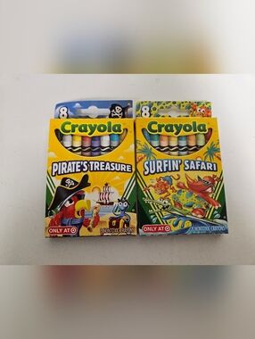Rare Lot Target Exclusive Crayola Crayons New | Pirates Treasure Surfin Safari